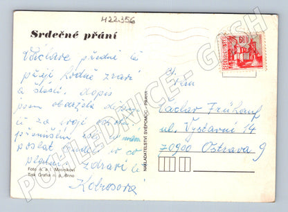 Pohlednice Kytice růží ve váze (M22356)