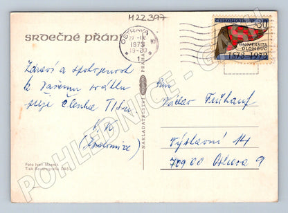 Pohlednice tři růže 1973 (M22397)
