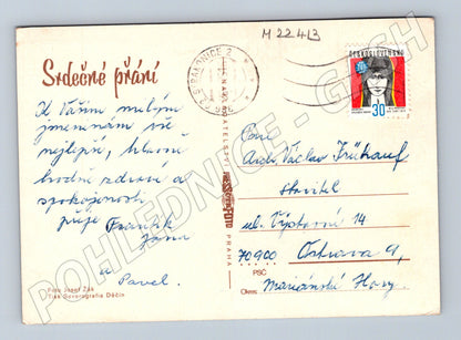 Pohlednice květiny ve váze 1971 (M22413)