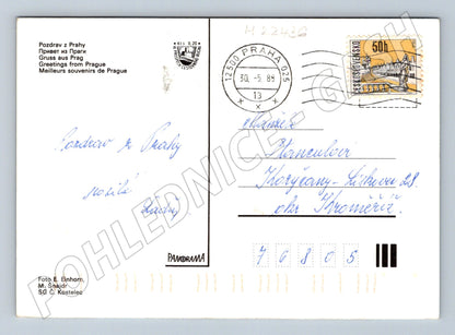 Pohlednice Praha různé pohledy 1989 (M22436)