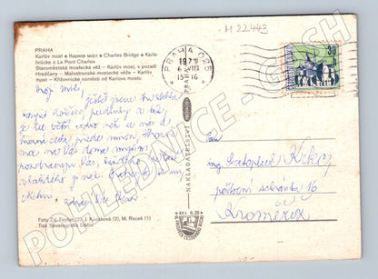 Pohlednice Praha Karlův most 1971 (M22443)