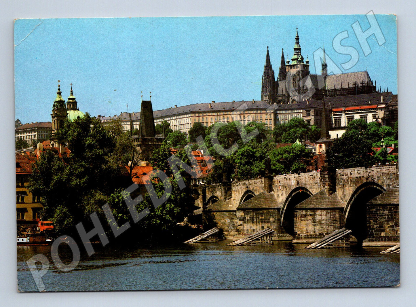 Pohlednice Praha Karlův most a Hradčany 1985 (M22449)