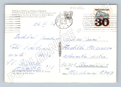 Pohlednice Praha multi-view Vltava mosty 1970 (M22452)