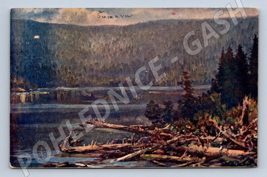Pohlednice Šumava Černé jezero 1921 (M2246)