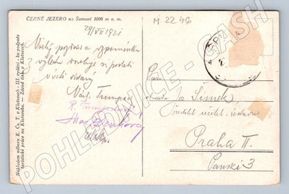 Pohlednice Šumava Černé jezero 1921 (M2246)