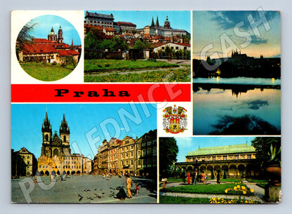 Pohlednice Praha koláž památek 1978 (M22460)