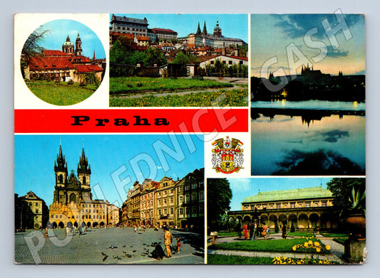 Pohlednice Praha koláž památek 1978 (M22460)