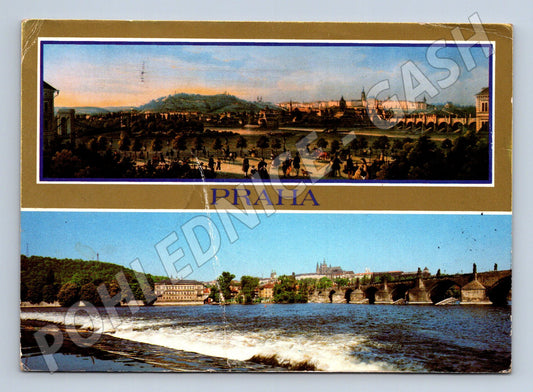 Pohlednice Praha Hradčany Malá Strana Karlův most 1984 (M22461)