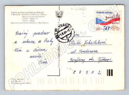 Pohlednice Praha Hradčany Malá Strana Karlův most 1984 (M22461)