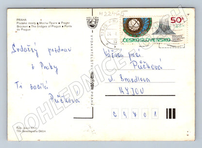 Pohlednice Praha Pražské mosty 1987 (M22465)