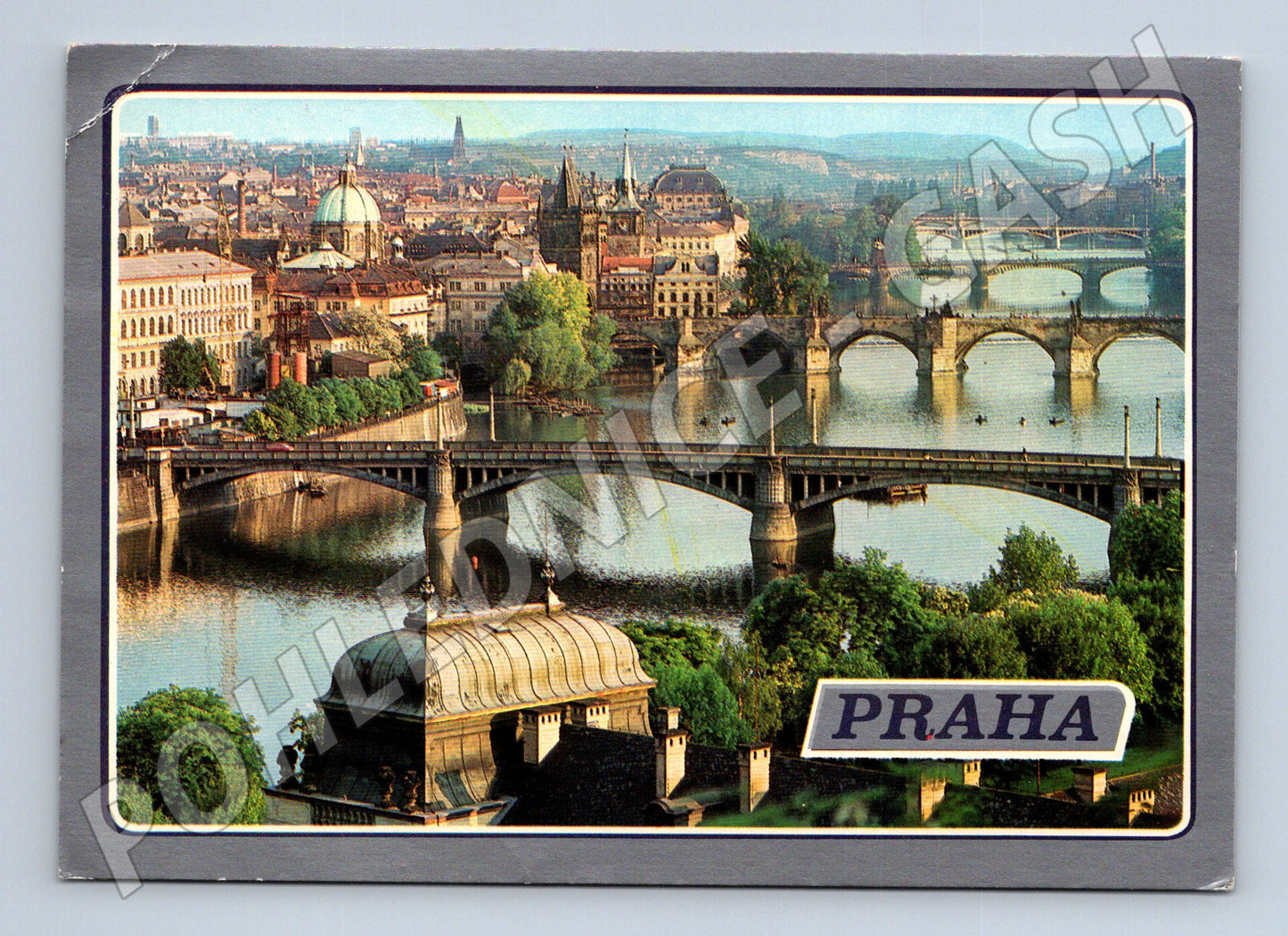 Pohlednice Praha panorama mosty 1988 (M22470)