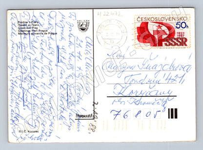 Pohlednice Praha panorama s Hradčany 1988 (M22472)