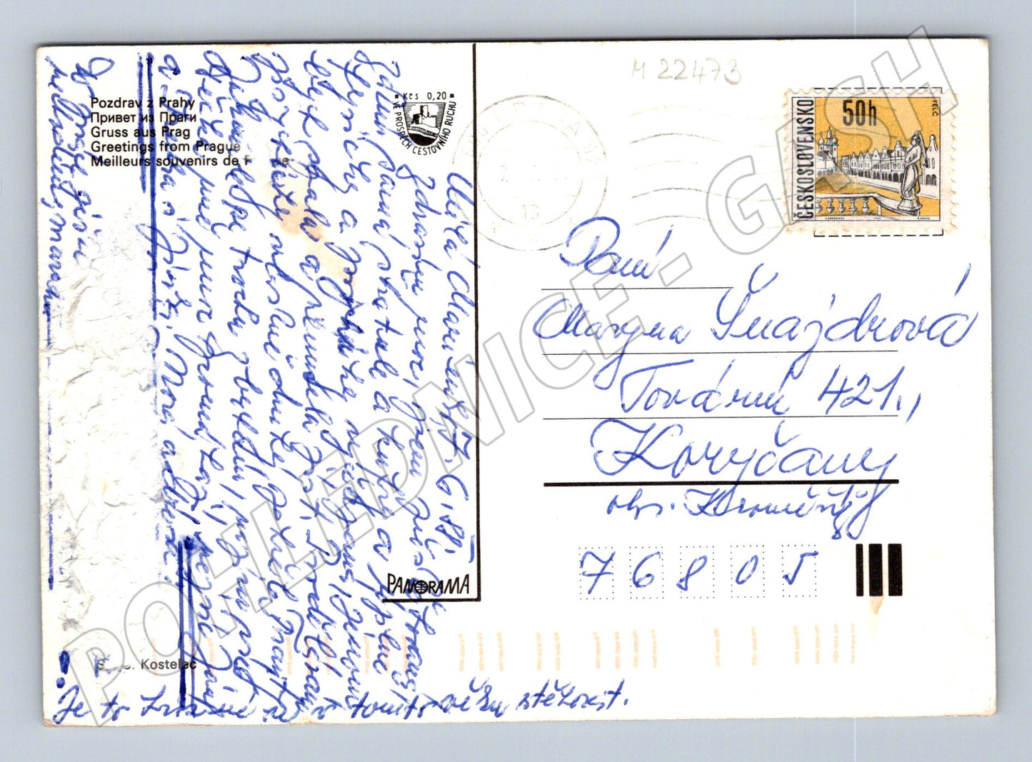 Pohlednice Praha koláž památek (M22473)