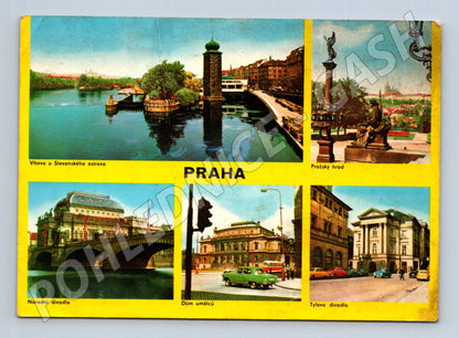 Pohlednice Praha různé pohledy kolem 1960 (M22477)