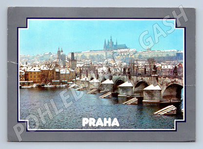 Pohlednice Praha Karlův most zimní (M22478)