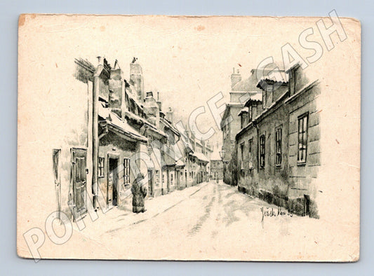Pohlednice Praha Hradčany Zlatá ulička 1933 (M22484)