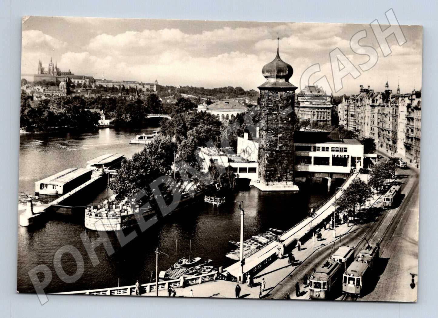 Pohlednice Praha Vodárenská věž Mánes 1950 (M22488)