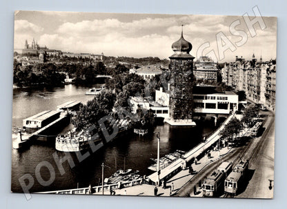 Pohlednice Praha Vodárenská věž Mánes 1950 (M22488)