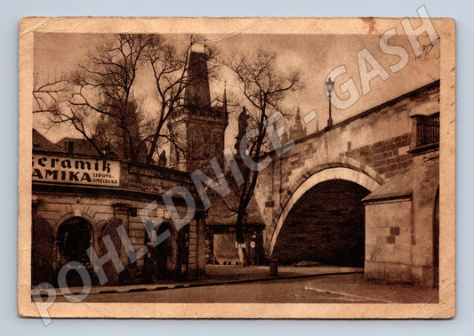 Pohlednice Praha Karlův most Kampa 1946 (M22496)