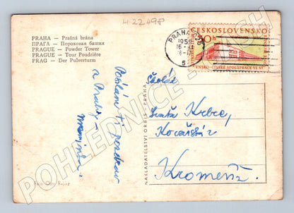 Pohlednice Praha Prašná brána 1956 (M22498)
