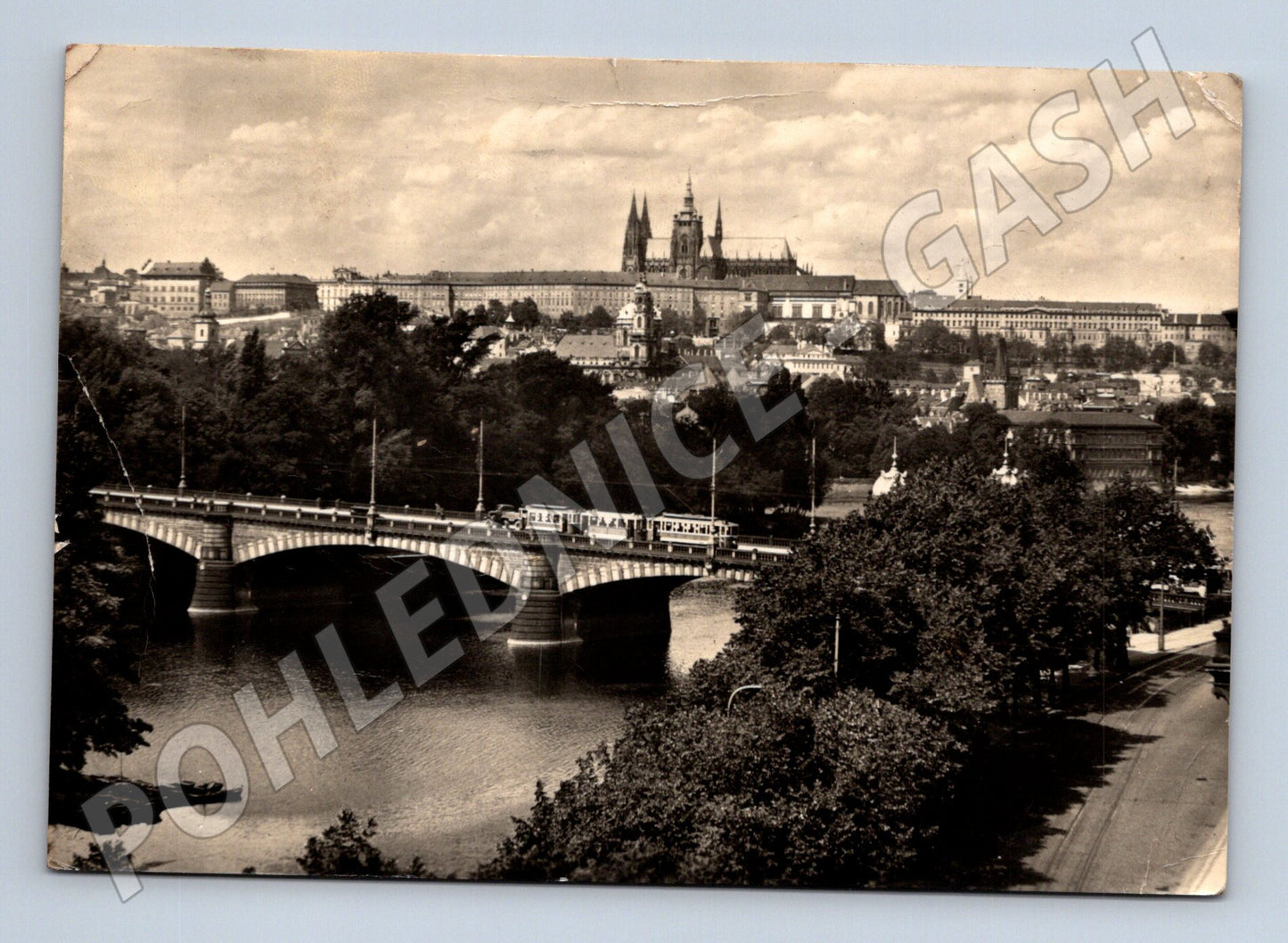 Pohlednice Praha Hrad most tramvaj 1965 (M22500)