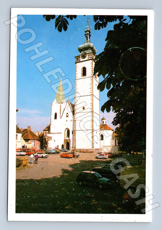 Pohlednice Písek Věž děkanského kostela 1993 (M22504)