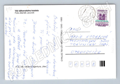 Pohlednice Písek Věž děkanského kostela 1993 (M22504)