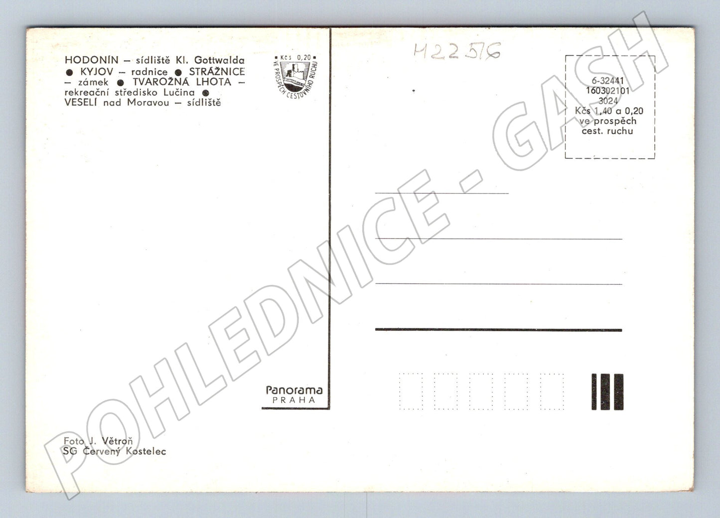 Pohlednice Hodonín a okolí, více záběrů s mapou (M22516)