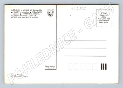 Pohlednice Hodonín a okolí, více záběrů s mapou (M22516)