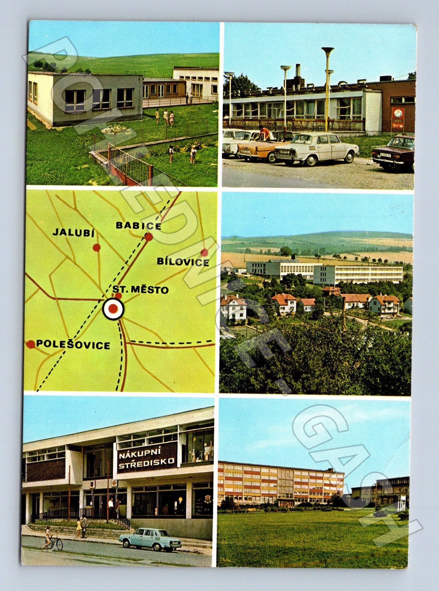 Pohlednice Slovácko obce Jalubí Babice Polešovice 1975 (M22518)