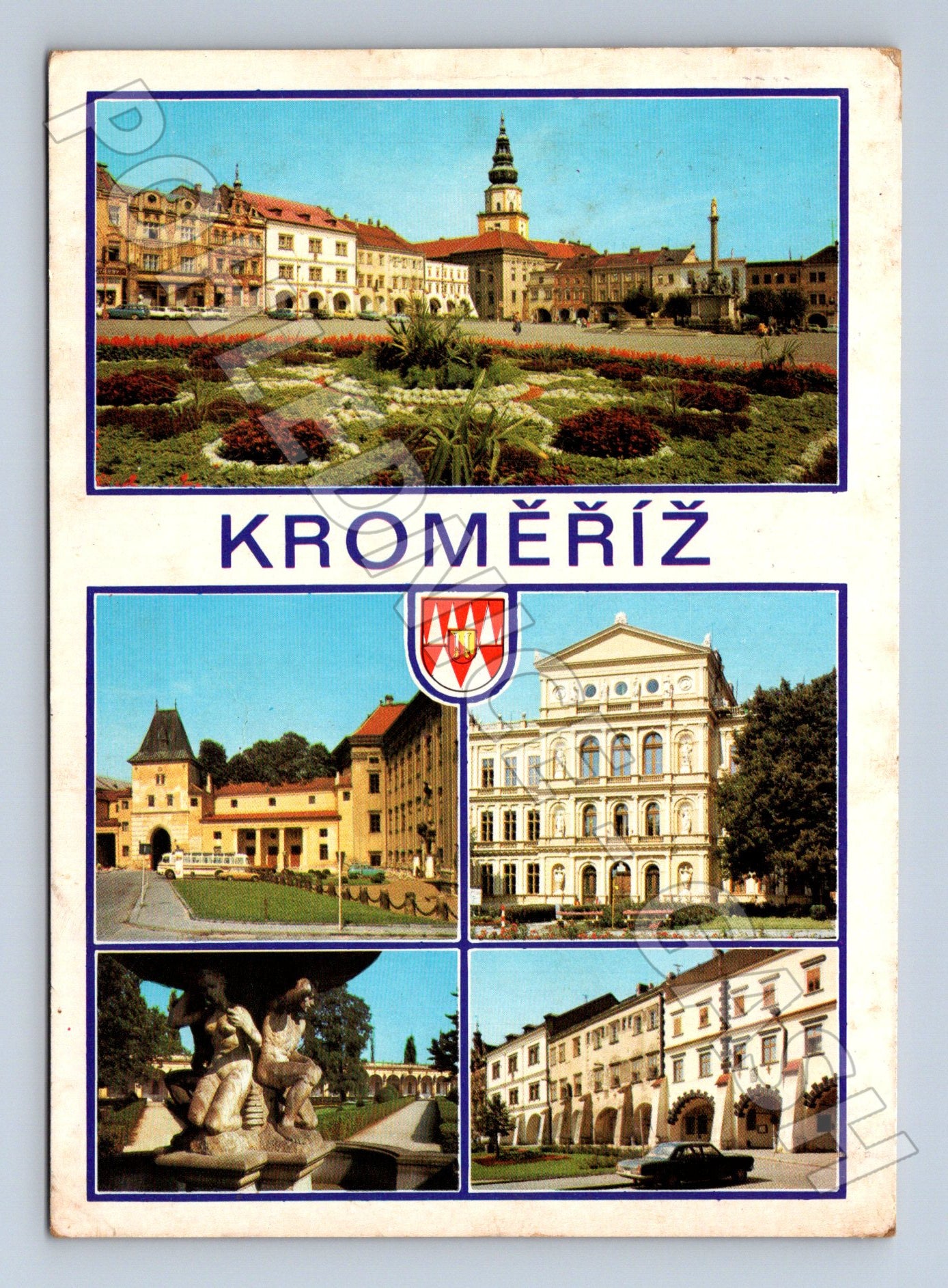 Pohlednice Kroměříž koláž památek (M22525)