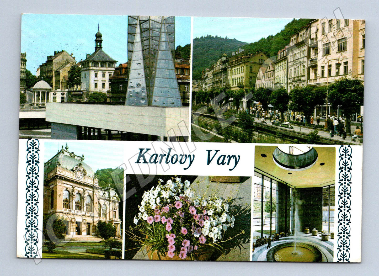 Pohlednice Karlovy Vary koláž 1985 (M22527)