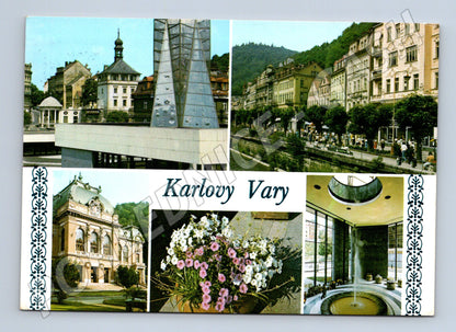 Pohlednice Karlovy Vary koláž 1985 (M22527)