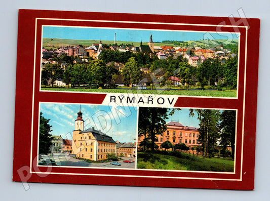 Pohlednice Rýmařov panoráma a náměstí (M22535)
