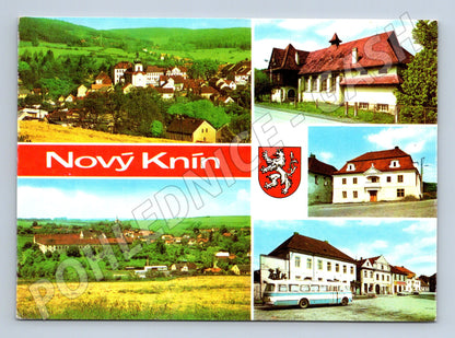 Pohlednice Nový Knín různé pohledy 1988 (M22538)