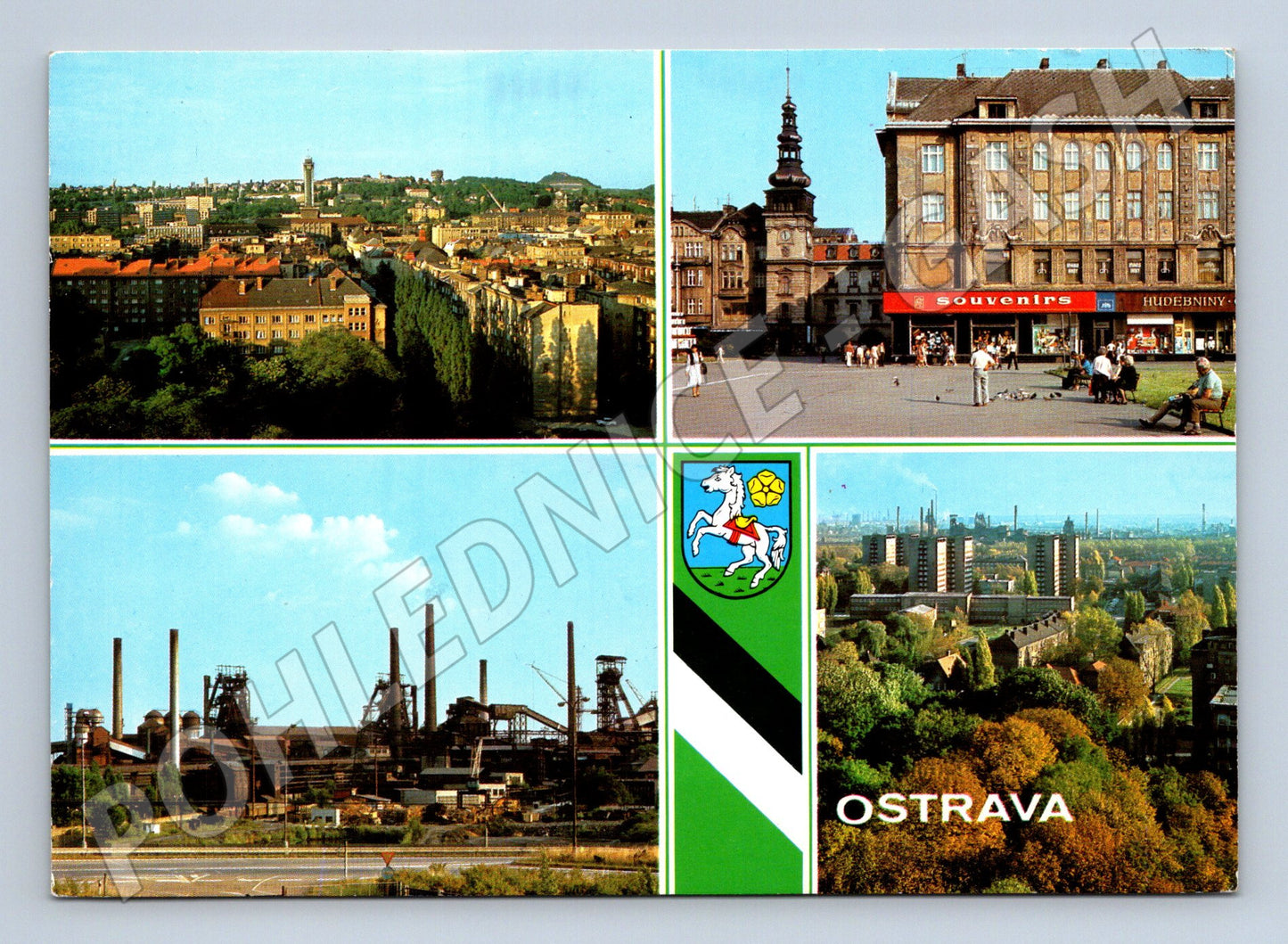 Pohlednice Ostrava různé pohledy 1988 (M22539)