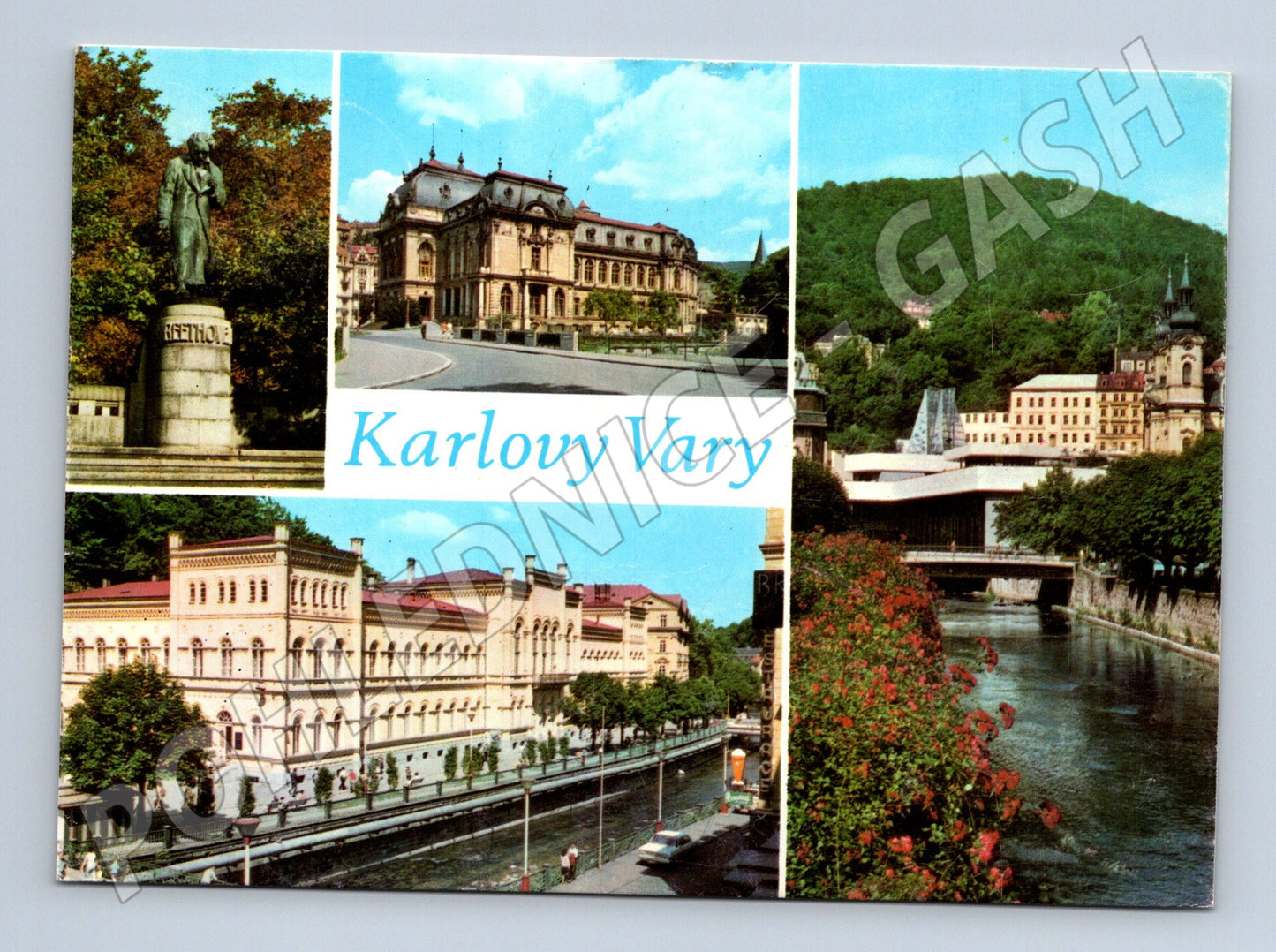 Pohlednice Karlovy Vary koláž motivů (M22540)