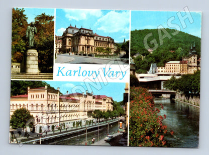 Pohlednice Karlovy Vary koláž motivů (M22540)