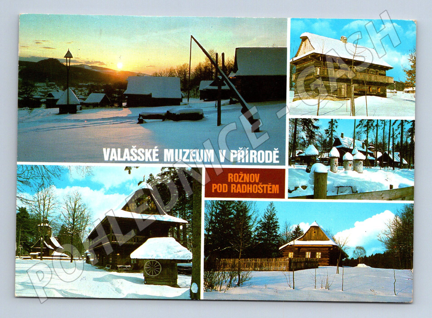 Rožnov p. Radhoštěm Valašské muzeum v přírodě zima 196x (M22547)