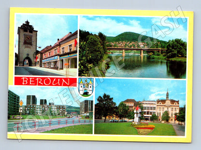 Pohlednice Beroun multi-view 1982 (M22550)