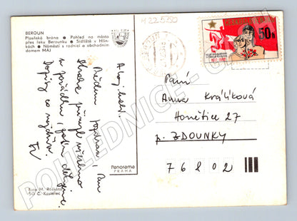 Pohlednice Beroun multi-view 1982 (M22550)