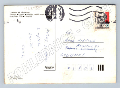 Pohlednice Žermanická přehrada vodní sporty (M22555)