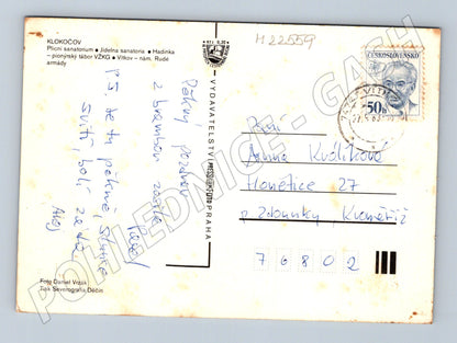 Pohlednice Klokočov multi-pohledy 1983 (M22559)