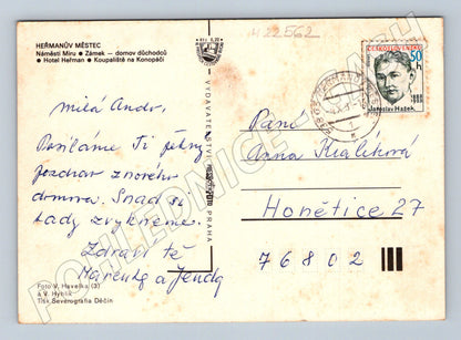 Pohlednice Heřmanův Městec multiview 1983 (M22562)