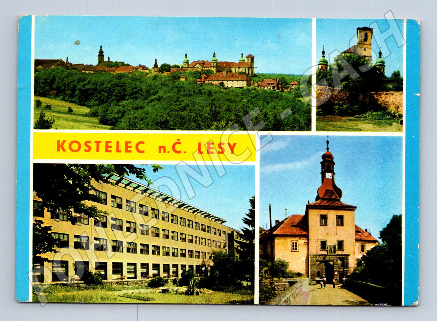 Pohlednice Kostelec n.Č. Lesy více pohledů 1988 (M22564)
