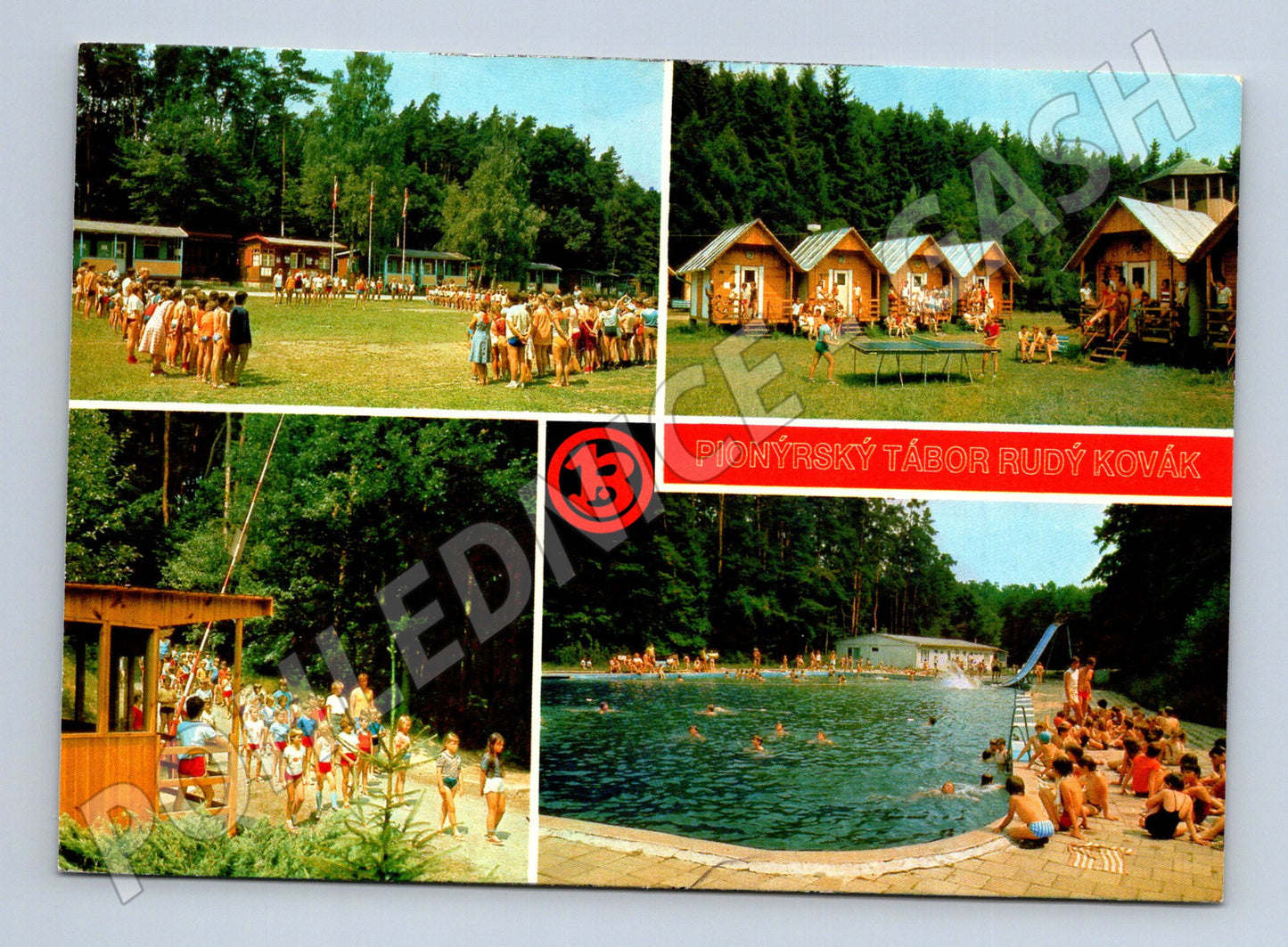 Pohlednice Biskupice Pionýrský tábor Rudý Kováč 1970 (M22566)