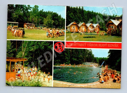 Pohlednice Biskupice Pionýrský tábor Rudý Kováč 1970 (M22566)