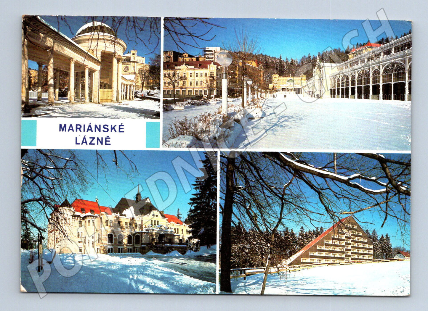 Pohlednice Mariánské Lázně zimní motivy 1977 (M22568)