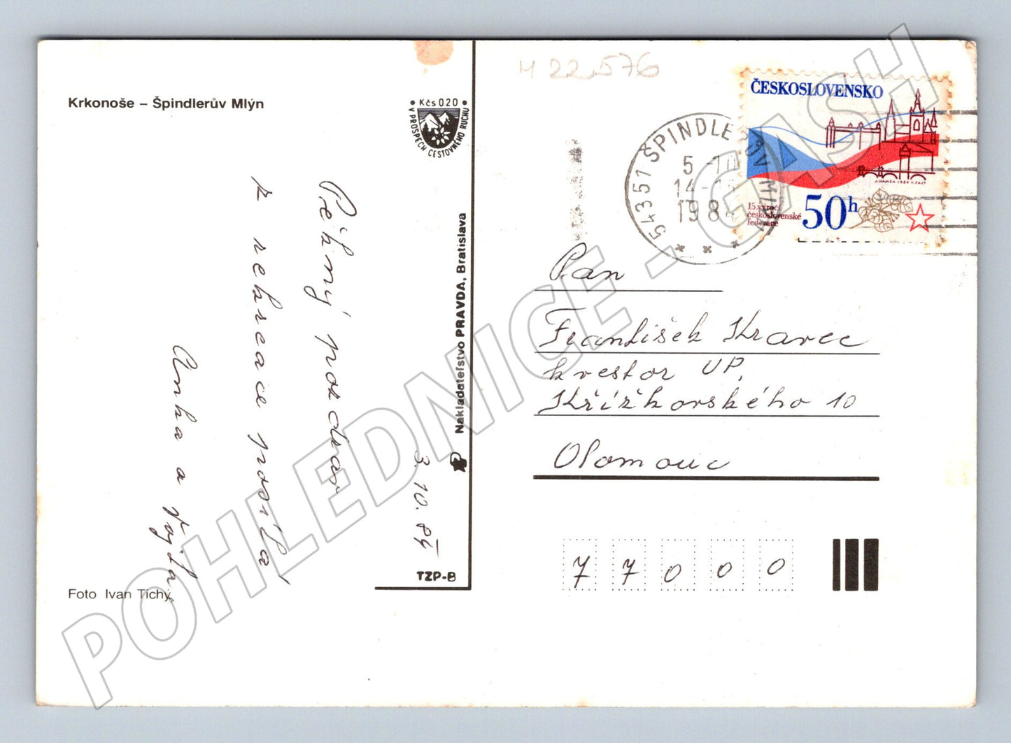 Pohlednice Špindlerův Mlýn koláž 198x (M22576)