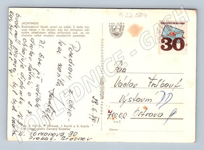 Pohlednice Jáchymov různé pohledy 1976 (M22584)
